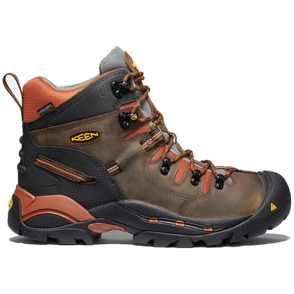Keen Footwear Keen Men's Pittsburgh 6" Soft Toe Brown Waterproof Boots 1009709 1 Keen Footwear Keen Men's Pittsburgh 6" Soft Toe Brown Waterproof Boots 1009709