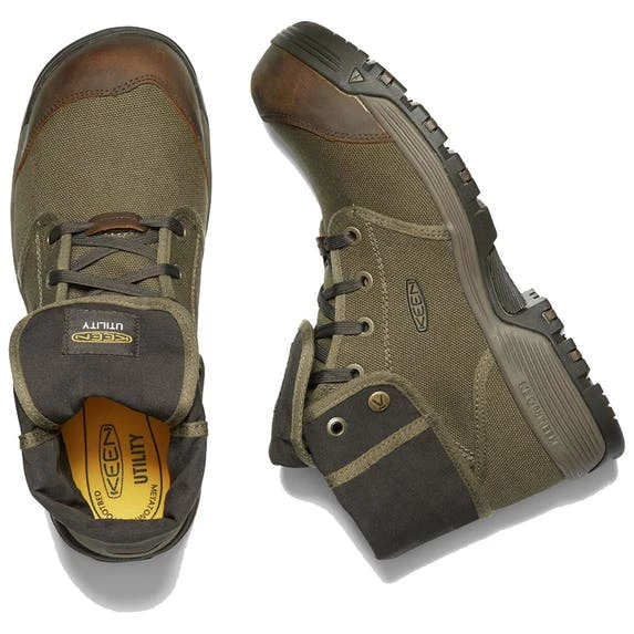 Keen Footwear Keen Men's Roswell Mid 8" Carbon Fiber Toe Military Olive/Black Olive Utility Boots 1026364 4 Keen Footwear Keen Men's Roswell Mid 8" Carbon Fiber Toe Military Olive/Black Olive Utility Boots 1026364 - Image 4