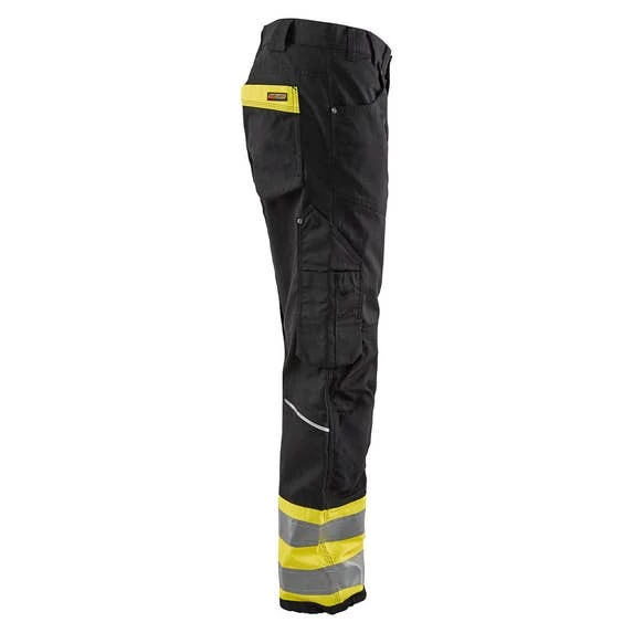 Blaklader Workwear Blaklader Black/Yellow Hi-Vis RipStop Pants 169713309933 4 Blaklader Workwear Blaklader Black/Yellow Hi-Vis RipStop Pants 169713309933 - Image 4