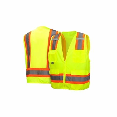 Pyramex Safety Pyramex Class 2 Hi-Vis Safety Vest Solid 8 Pocket Zipper RVZ2410 5 Pyramex Safety Pyramex Class 2 Hi-Vis Safety Vest Solid 8 Pocket Zipper RVZ2410 - Image 5