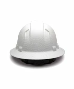 Alternative view of Pyramex Safety Pyramex Ridgeline Full Brim Hard Hat Matte White Graphite Ratchet HP54116