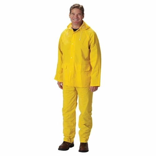 PIP Falcon Base 35 Jacket & Bibs 3-Piece Yellow Rainsuit .35MM PIP201-350 10 PIP Falcon Base 35 Jacket & Bibs 3-Piece Yellow Rainsuit .35MM PIP201-350 - Image 10