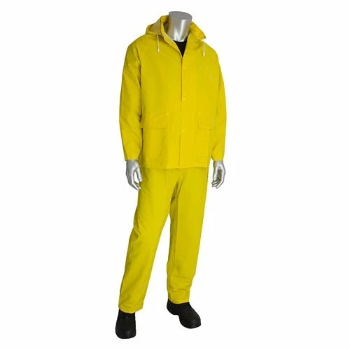 PIP Falcon Base 35 Jacket & Bibs 3-Piece Yellow Rainsuit .35MM PIP201-350 11 PIP Falcon Base 35 Jacket & Bibs 3-Piece Yellow Rainsuit .35MM PIP201-350 - Image 11