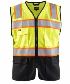 Alternative view of Blaklader Workwear Blaklader Kangaroo Mesh Utility Work Vest Cargo Pockets Class 2 Hi-Vis 313010543399