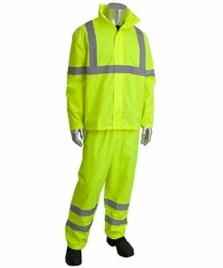 PIP Safety / West Chester PIP Falcon VIZ ANSI Type R Class 3 Two-Piece Rain Suit Set 353-1000LY