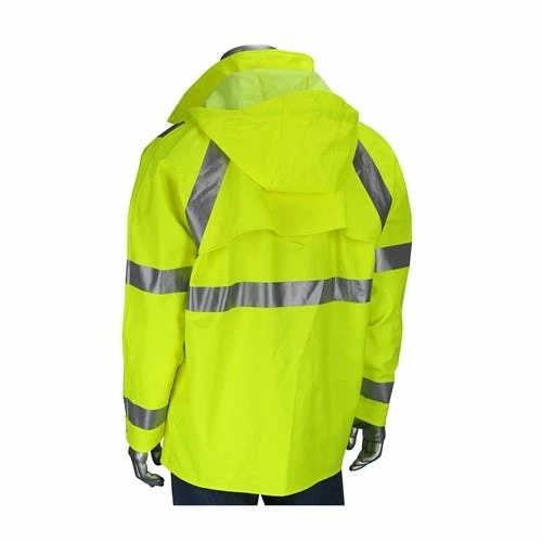 PIP VizAR ARC / FR ANSI Type R Class 3 Heavy Duty Waterproof Breathable Jacket PIP355-2500AR-LY 5 PIP VizAR ARC / FR ANSI Type R Class 3 Heavy Duty Waterproof Breathable Jacket PIP355-2500AR-LY - Image 5