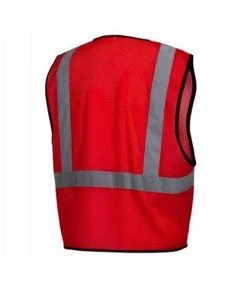 Pyramex Safety Pyramex Red Vest W/Reflect RV1227 -PIP Safety-shop 22477 2 cv42cokgylf8fhkh