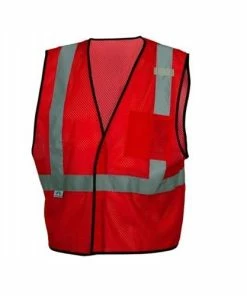 Pyramex Safety Pyramex Red Vest W/Reflect RV1227 -PIP Safety-shop 22477 vpofiiaslr0oufym