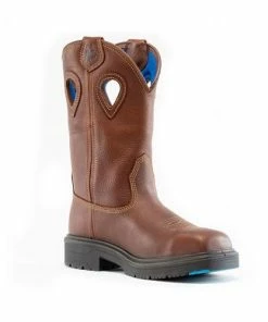 Alternative view of Steel Blue Work Boots Steel Blue Men's Blue Heeler Western Style Safety Boots W/ Steel Toe Cap - Medium Fit 813945M-OAK