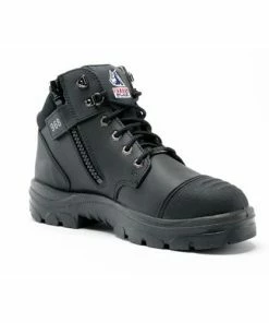 Steel Blue Work Boots Steel Blue Parkes Zip Hiker Style Safety Boots W/ Steel Toe Cap - Medium Fit 812968M-BLK -PIP Safety-shop 22523 vcbe5inwjjwklbqk