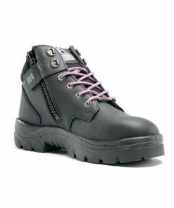 Steel Blue Work Boots Steel Blue Ladies Parkes Zip Safety Boots W/ Steel Toe Cap - Wide Fit 812898W-BLK