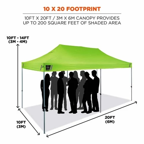 Ergodyne Work Gear Ergodyne SHAX 6015 Heavy-Duty 10'x20' Pop-Up Tent High-Vis Lime 12915 3 Ergodyne Work Gear Ergodyne SHAX 6015 Heavy-Duty 10'x20' Pop-Up Tent High-Vis Lime 12915 - Image 3