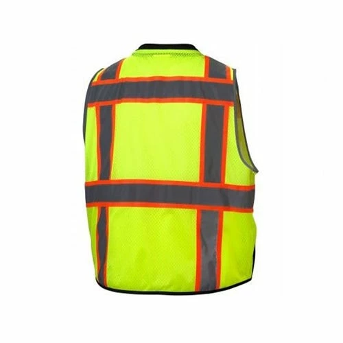 Pyramex Safety Pyramex RVZ44B Series Type R - Class 2 Hi-Vis Lime Safety Vest With Black Bottom RVZ4410B 4 Pyramex Safety Pyramex RVZ44B Series Type R - Class 2 Hi-Vis Lime Safety Vest With Black Bottom RVZ4410B - Image 4