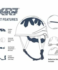 Alternative view of Pyramex Safety Pyramex Ridgeline XR7 Climber Style Hard Hat 6 Point Matte Black Graphite HP76117