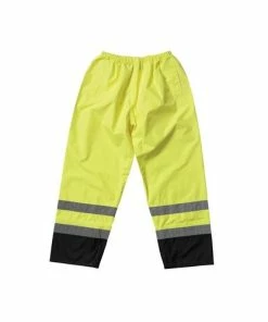 PIP Safety Water Resistant Class E Value Black Trim Safety Pants PIP318-1757-YEL