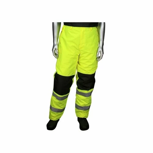 PIP Safety / West Chester PIP Safety ANSI Class E Insulated Black Trim Bib Pants W/ Removeable Bib & Suspenders PIP318-1775-LY 5 PIP Safety / West Chester PIP Safety ANSI Class E Insulated Black Trim Bib Pants W/ Removeable Bib & Suspenders PIP318-1775-LY - Image 5