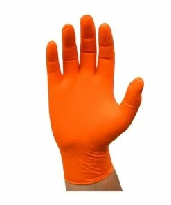 Alternative view of PIP Safety / West Chester PIP Safety West Chester PosiShield 7 Mil Industrial Grade Disposable Nitrile Gloves W/ Textured Grip - Box Of 100 (Orange) PIP2940