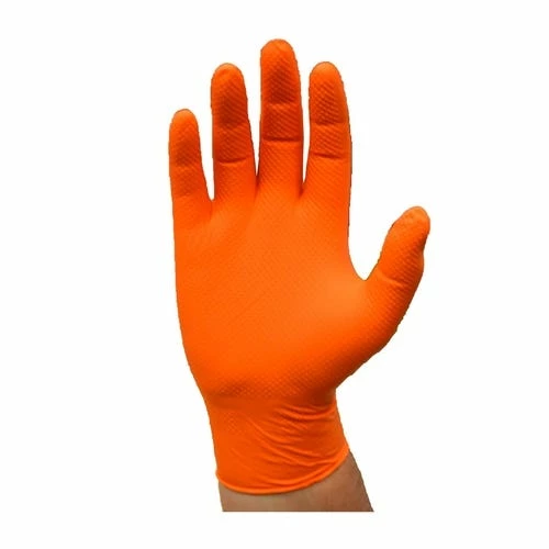 PIP Safety / West Chester PIP Safety West Chester PosiShield 7 Mil Industrial Grade Disposable Nitrile Gloves W/ Textured Grip - Box Of 100 (Orange) PIP2940 2 PIP Safety / West Chester PIP Safety West Chester PosiShield 7 Mil Industrial Grade Disposable Nitrile Gloves W/ Textured Grip - Box Of 100 (Orange) PIP2940 - Image 2