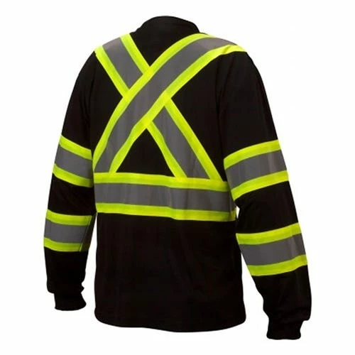 Pyramex Safety Pyramex Black Reflective Long Sleeve T-Shirt RCLTS3111 2 Pyramex Safety Pyramex Black Reflective Long Sleeve T-Shirt RCLTS3111 - Image 2