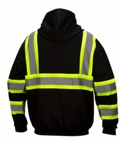 Alternative view of Pyramex Safety Pyramex Black Reflective Zipper Sweatshirt RSZH3411