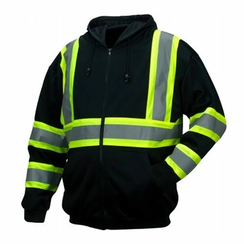 Pyramex Safety Pyramex Black Reflective Zipper Sweatshirt RSZH3411 1 Pyramex Safety Pyramex Black Reflective Zipper Sweatshirt RSZH3411