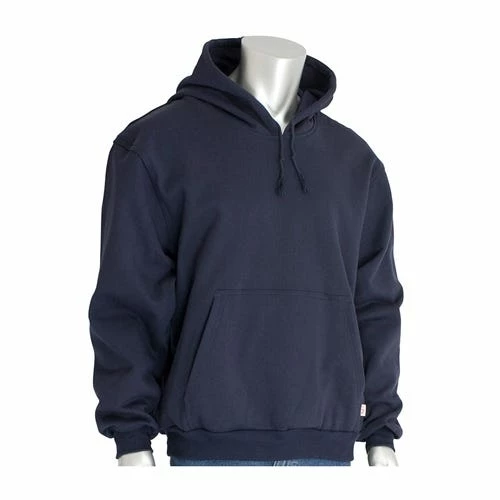 PIP Safety / West Chester PIP AR/FR Fleece Pullover Navy Blue Hooded Sweatshirt 385-FRPH-NV 3X PIP385-FRPH-NV 4 PIP Safety / West Chester PIP AR/FR Fleece Pullover Navy Blue Hooded Sweatshirt 385-FRPH-NV 3X PIP385-FRPH-NV - Image 4