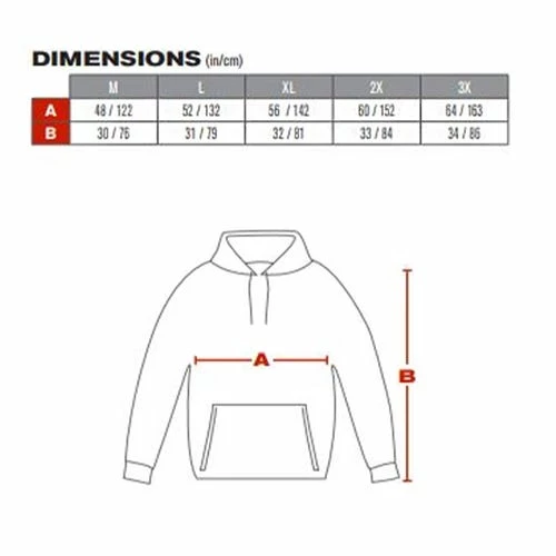 PIP Safety / West Chester PIP AR/FR Fleece Pullover Orange Hooded Sweatshirt 385-FRPH-OR XL PIP385-FRPH-OR 3 PIP Safety / West Chester PIP AR/FR Fleece Pullover Orange Hooded Sweatshirt 385-FRPH-OR XL PIP385-FRPH-OR - Image 3