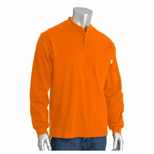 PIP Safety / West Chester PIP AR/FR Orange Long Sleeve Henley 385-FRHN-OR 2X PIP385-FRHN-(OR) 1 PIP Safety / West Chester PIP AR/FR Orange Long Sleeve Henley 385-FRHN-OR 2X PIP385-FRHN-(OR)