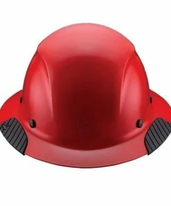 Alternative view of Lift Safety LIFT DAX Fiber Resin Full Brim Hard Hat (Red) HDF-20RG