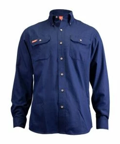 DriFire Men's TecGen FR Navy Blue Work Shirt NSA-TCG011602