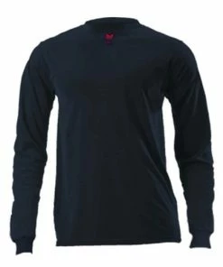 Alternative view of DriFire FR Lightweight Navy Blue Long Sleeve T-Shirt NSA-DF2-CM-446LS-NB