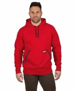 Milwaukee Tools Milwaukee Heavy Duty Pullover Hoodie - Red 350R 10 Milwaukee Tools Milwaukee Heavy Duty Pullover Hoodie - Red 350R -PIP Safety-shop 24623 2 lf3g58yim2qirfm6