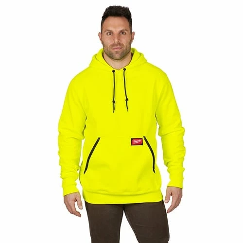 Milwaukee Tools Milwaukee Heavy Duty Pullover Hoodie - High Vis Yellow 350HV 4 Milwaukee Tools Milwaukee Heavy Duty Pullover Hoodie - High Vis Yellow 350HV - Image 4