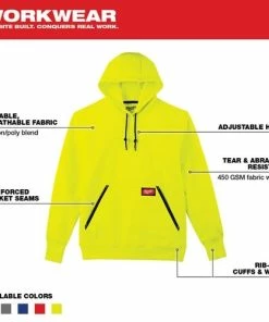 Milwaukee Tools Milwaukee Heavy Duty Pullover Hoodie - High Vis Yellow 350HV 12 Milwaukee Tools Milwaukee Heavy Duty Pullover Hoodie - High Vis Yellow 350HV -PIP Safety-shop 24639 4 alndvixnnpucctxs