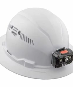 Alternative view of Klein Tools Klein Vented Full Brim Hard Hat With Rechargeable Headlamp - White 60407RL