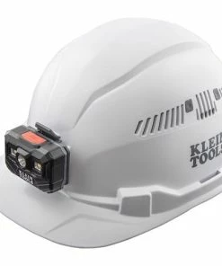 Alternative view of Klein Tools Klein Vented Cap Style Hard Hat W/ Rechargeable Headlamp - White 60113RL