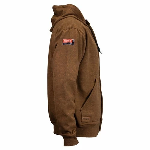 DriFire Men's TecGen FR Brown Tacoma Heavyweight Front Zip Hoodie NSA-C21IB12 4 DriFire Men's TecGen FR Brown Tacoma Heavyweight Front Zip Hoodie NSA-C21IB12 - Image 4