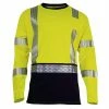DriFire Vizable FR Hi-Vis Dual Hazard Long Sleeve Hybrid T-shirt NSA-TEEY2LSHC301