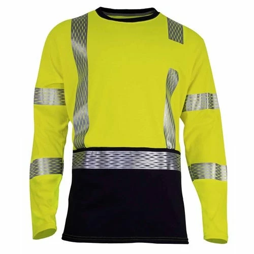 DriFire Vizable FR Hi-Vis Dual Hazard Long Sleeve Hybrid T-shirt NSA-TEEY2LSHC301 1 DriFire Vizable FR Hi-Vis Dual Hazard Long Sleeve Hybrid T-shirt NSA-TEEY2LSHC301