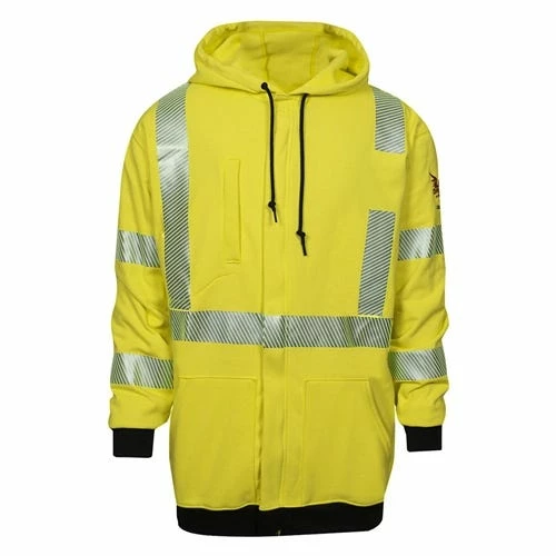 DriFire FR Hi-Vis Front Zip Sweatshirt NSA-DF2-AX3-277-HD-HY 2 DriFire FR Hi-Vis Front Zip Sweatshirt NSA-DF2-AX3-277-HD-HY - Image 2
