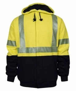 Alternative view of DriFire Vizable FR Hybrid Deluxe Front Zip Sweatshirt NSA-C21HC08C3