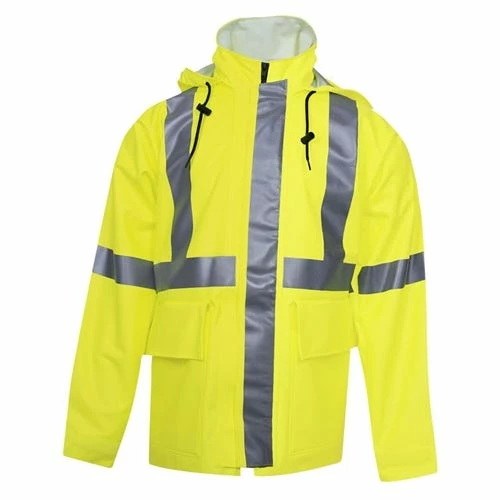 DriFire ARC H20 FR Hi-Vis Fluorescent Yellow Rain Jacket NSA-R30RL06 2 DriFire ARC H20 FR Hi-Vis Fluorescent Yellow Rain Jacket NSA-R30RL06 - Image 2