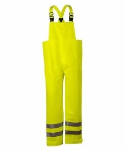 Alternative view of DriFire ARC H20 FR Hi-Vis Fluorescent Yellow Bib Overall NSA-R40RL14