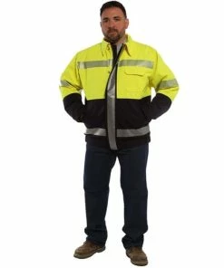 NSA DriFire Vizable FR Hi-Vis Hybrid Extreme Bomber Jacket C34TZMQHC3 -PIP Safety-shop 25178 3 4lmbriijsqrmjdra