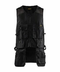 Blaklader Workwear Blaklader Rip-Stop Kangaroo Mesh Vest Cargo Pockets Black 311513309900XXL