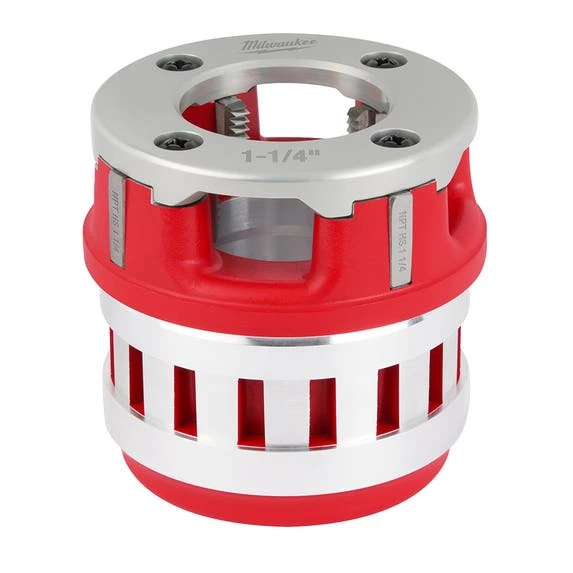 Milwaukee Tools Milwaukee 1-1/4" High Speed NPT 12R Pipe Threading Forged Aluminum Die Head 48-36-1010 1 Milwaukee Tools Milwaukee 1-1/4" High Speed NPT 12R Pipe Threading Forged Aluminum Die Head 48-36-1010