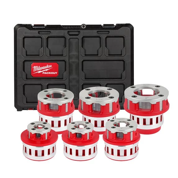 Milwaukee Tools Milwaukee 1/2" - 2" High Speed NPT 12R Pipe Threading 6 Head Kit (700) 48-36-1060 1 Milwaukee Tools Milwaukee 1/2" - 2" High Speed NPT 12R Pipe Threading 6 Head Kit (700) 48-36-1060