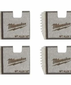 Milwaukee Tools Milwaukee 1/2" Alloy NPT Portable Pipe Threading Dies (Set Of 4) 48-36-1101
