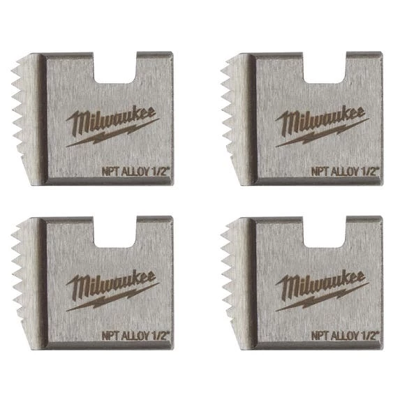 Milwaukee Tools Milwaukee 1/2" Alloy NPT Portable Pipe Threading Dies (Set Of 4) 48-36-1101 1 Milwaukee Tools Milwaukee 1/2" Alloy NPT Portable Pipe Threading Dies (Set Of 4) 48-36-1101