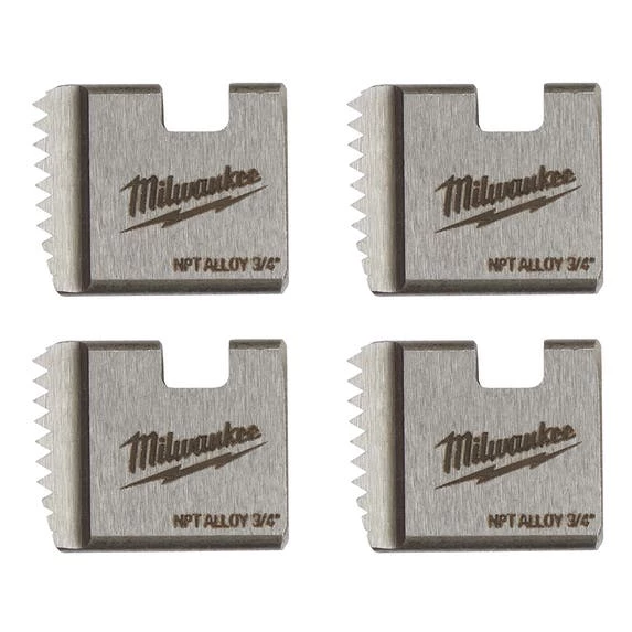 Milwaukee Tools Milwaukee 3/4" Alloy NPT Portable Pipe Threading Dies (Set Of 4) 48-36-1102 1 Milwaukee Tools Milwaukee 3/4" Alloy NPT Portable Pipe Threading Dies (Set Of 4) 48-36-1102